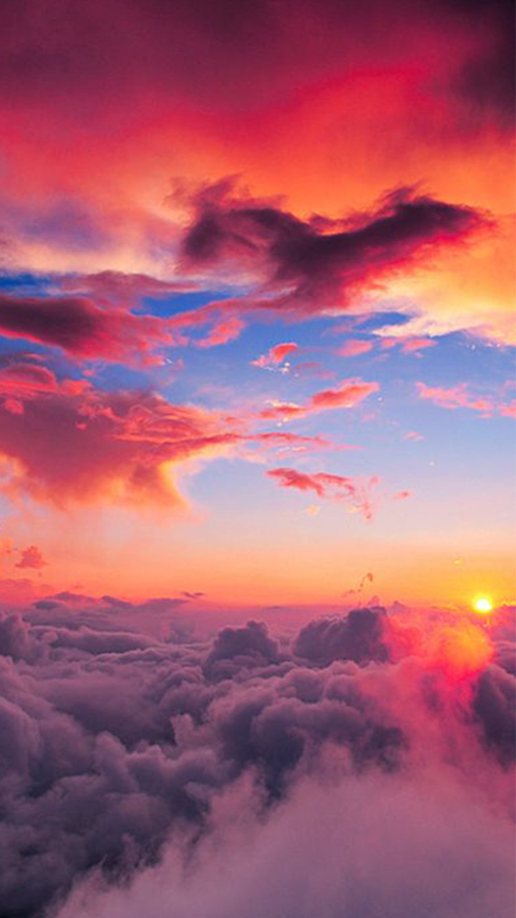 iphone sky wallpaper clouds sea sunset sunrise cloud ...