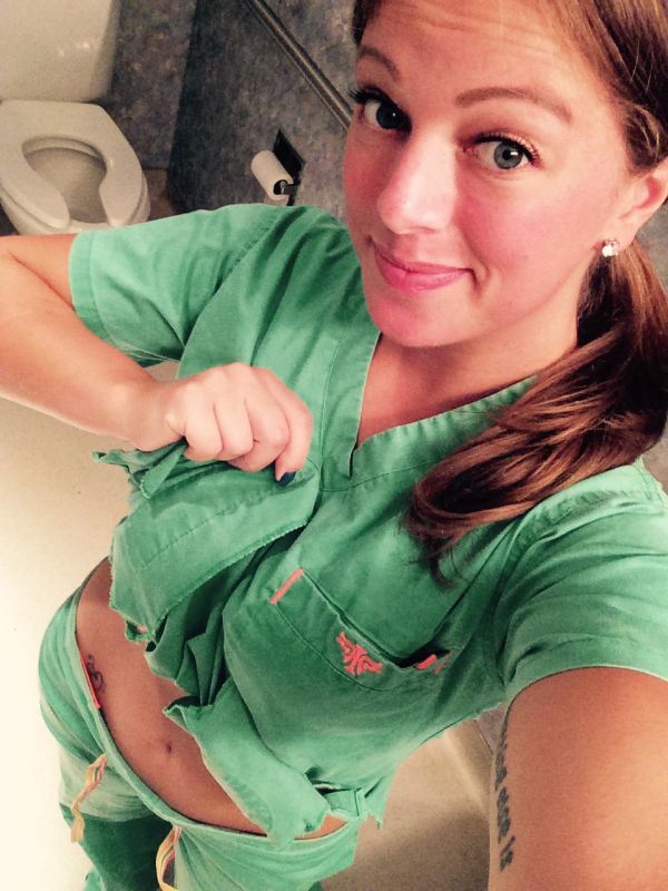 Nurse at work selfies