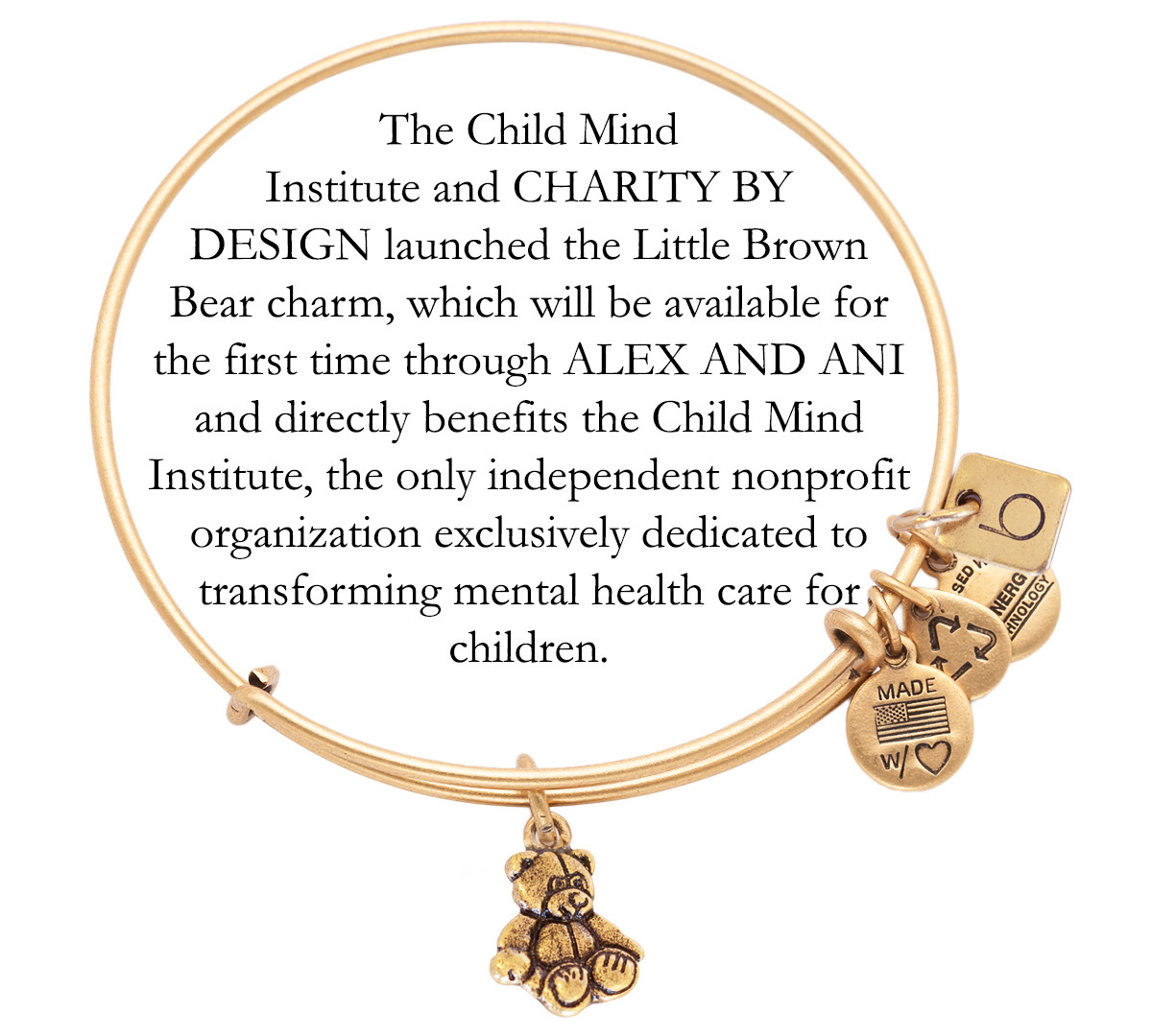 ALEX AND ANI Launches Little Brown Bear Charm to Benefit the Child Mind Institute