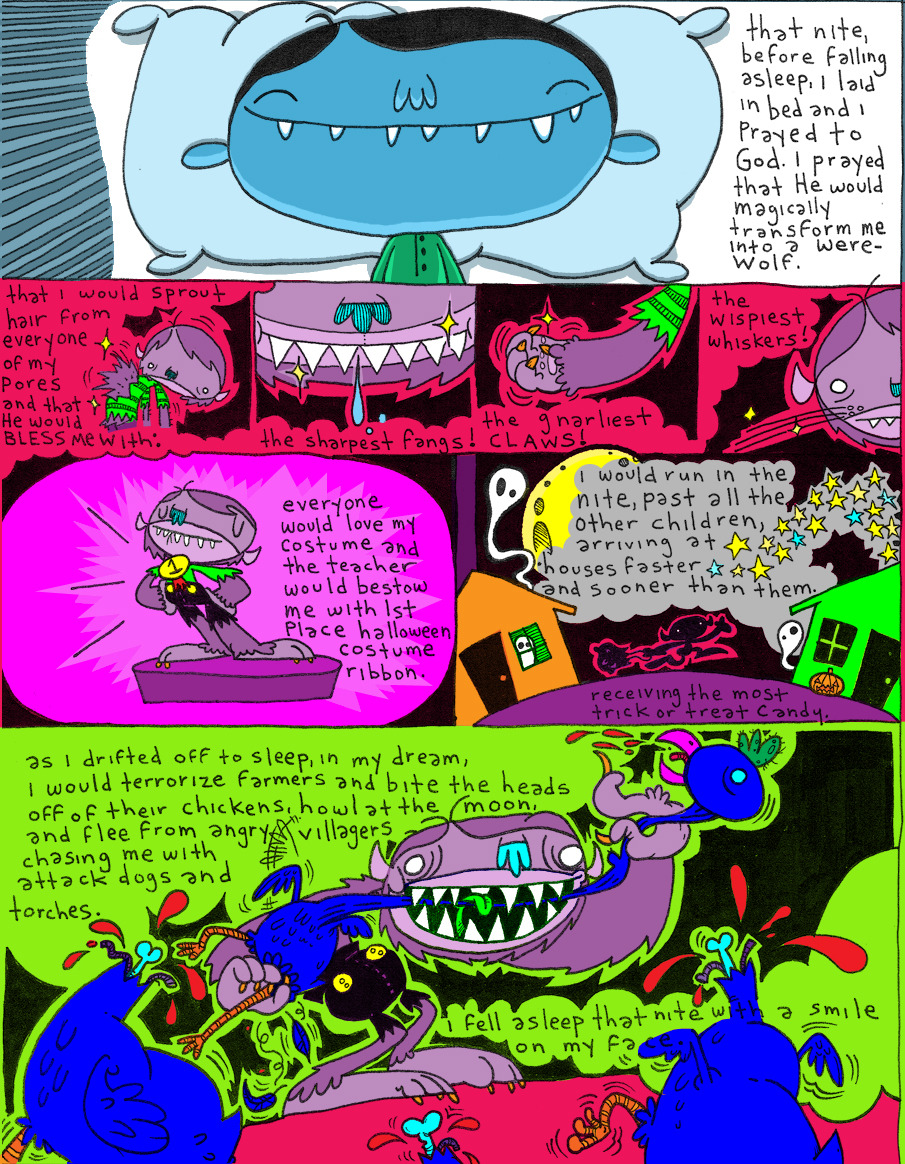 funchabun: "Tales To Make You Pee Your Pants part 2of 5" by Jeaux Janovsky The prayer, the dream, and the smile.  Follow Funchabun for awesome comix every day! Mon-Sun!!! Go back and read part 1 