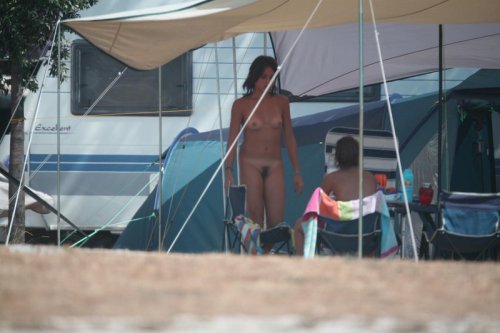 Nudist girls beach fun