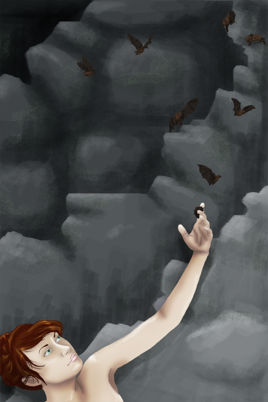 I&rsquo;ve been developing my use of backgrounds lately. From start to finish, this turned out pretty much exactly as it had been in my head&ndash;and the little bats make me happy. Follow if you like; http://lecorbeau.tumblr.com, or clickthrough for my DeviantArt.