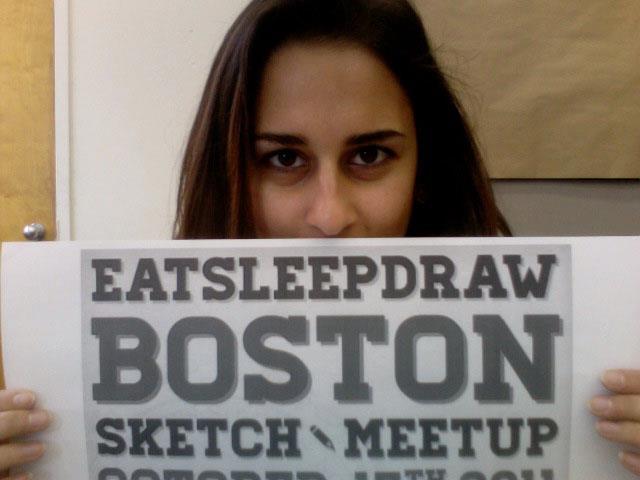 Reminder: EatSleepDraw Boston Sketch Meet-Up this Saturday Come meet community manager Sarah (seen above) and co-founder of EatSleepDraw Lee (me) Rock lobster!