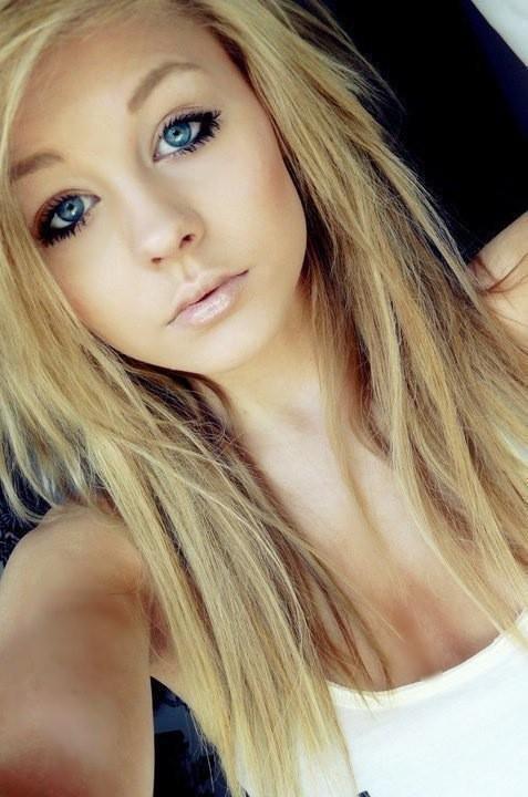 Little girl with blonde hair blue eyes