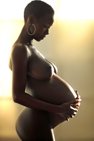 Black ebony nude pregnant women