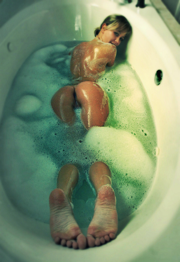 Ass pussy bubble bath