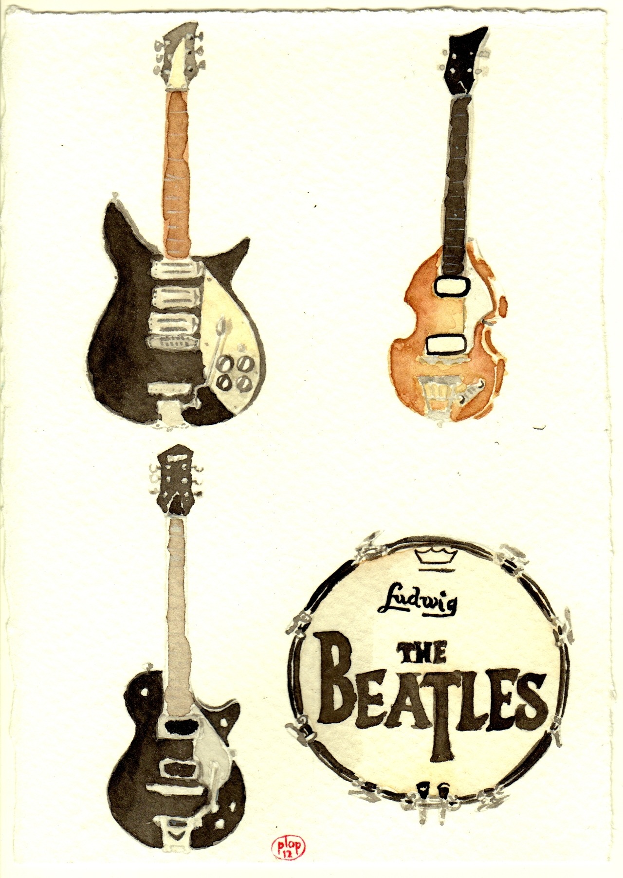 Their Fab Four Instruments by plop